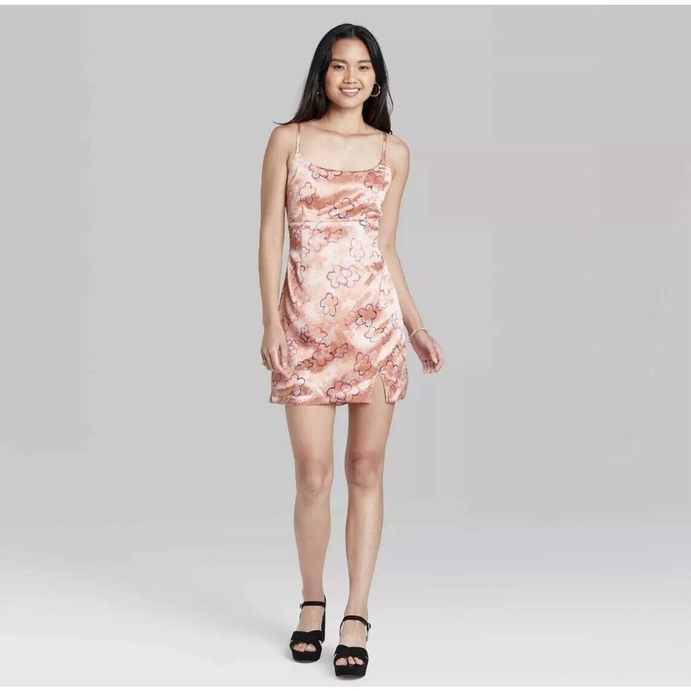 Summer Dress Women’s Pink Floral Wild Fable Fully Lined Slip Dress M